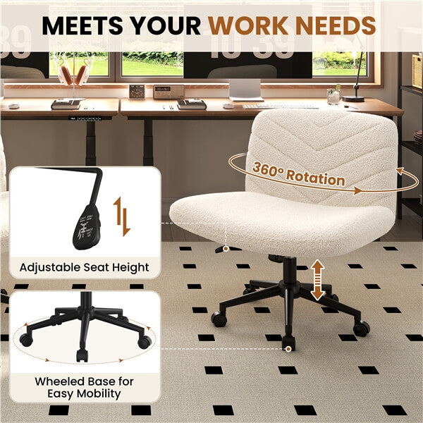 Yaheetech Wide Criss Cross Chair with Wheels — yaheetech.shop