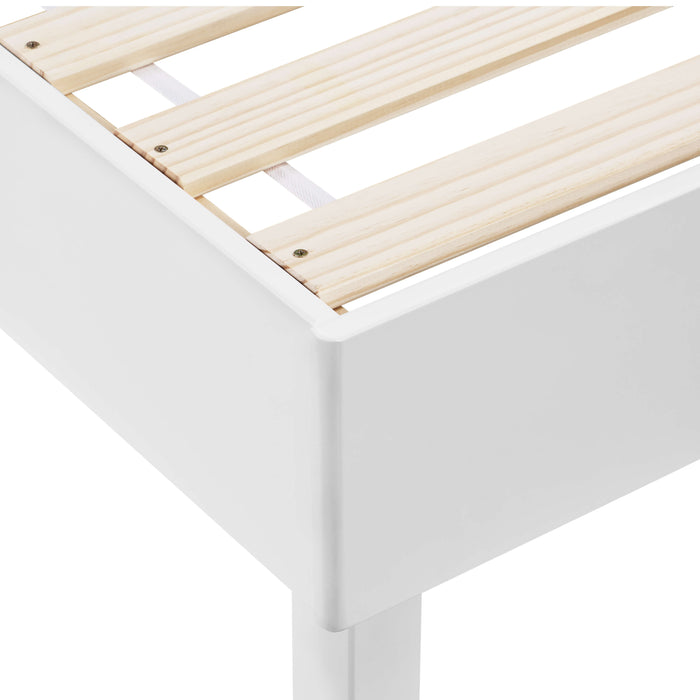 Yaheetech wooden bed frame, white 