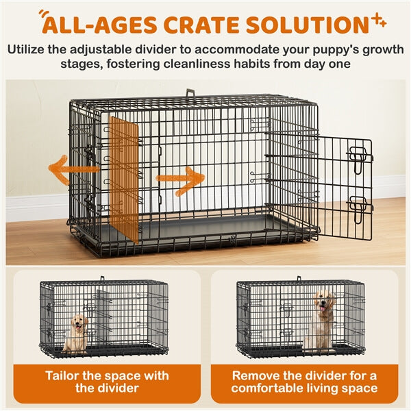 Yaheetech Double Door Dog Crate