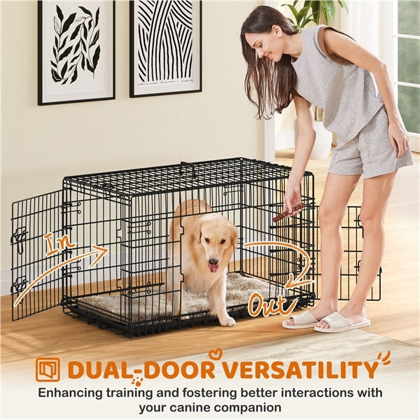 Yaheetech Double Door Dog Crate