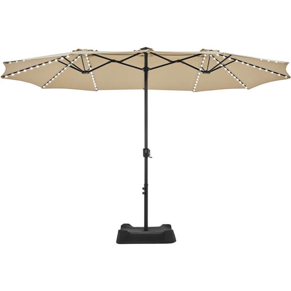 Yaheetech Double-Sided Rectangle Outdoor Market Umbrellas
