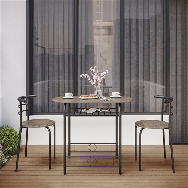 Yaheetech 3 Piece Dining Table Set