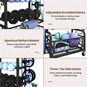 3 tier dumbbell rack