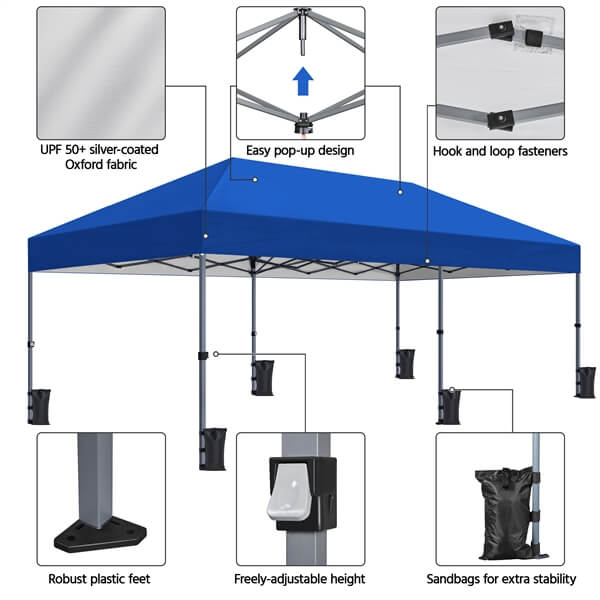 Yaheetech 10×20 Pop Up Canopy Easy Set-up Tent