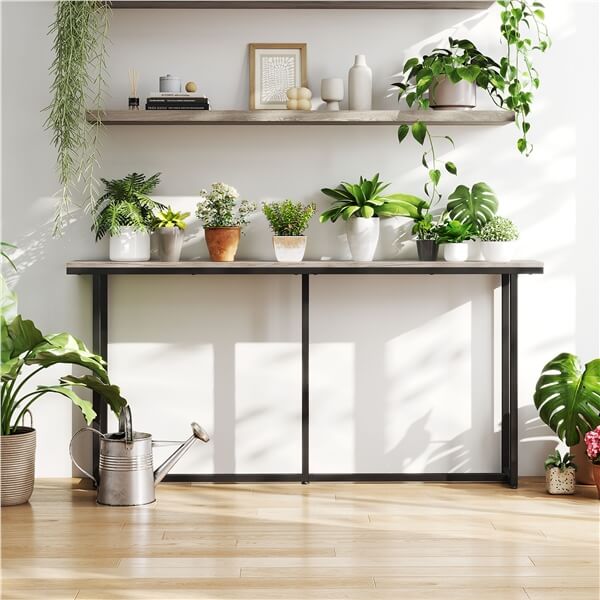 Yaheetech Narrow Console Table with Sturdy Metal Frame