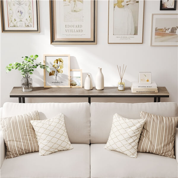 Yaheetech Narrow Console Table with Sturdy Metal Frame