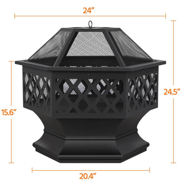 Yaheetech Hex Shaped Fire Bowl