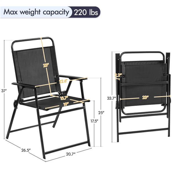 collapsible patio table and chairs