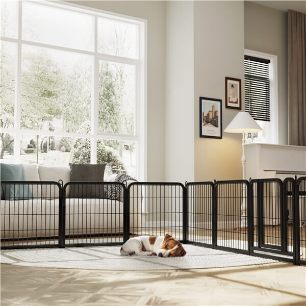 Yaheetech 24 inch 8 Panels Dog Pen Indoor Heavy Duty Puppy Exercise Pen
