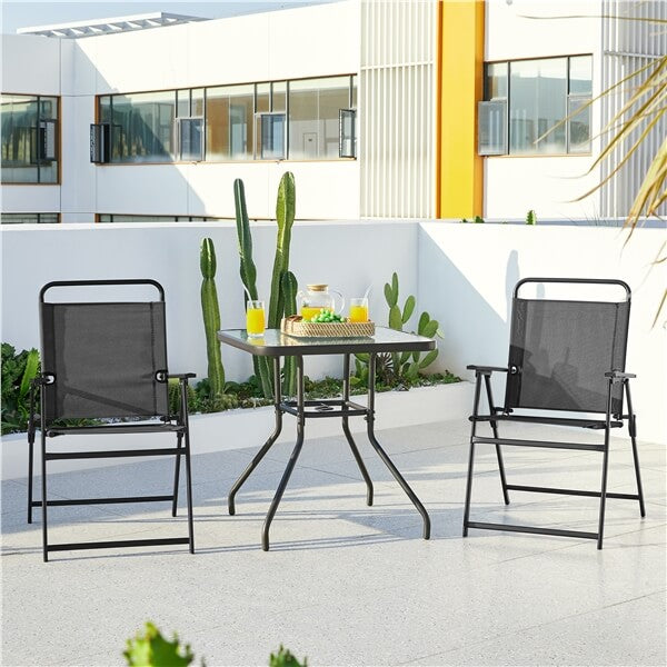 Yaheetech Outdoor Folding Patio Chairs Set of 4