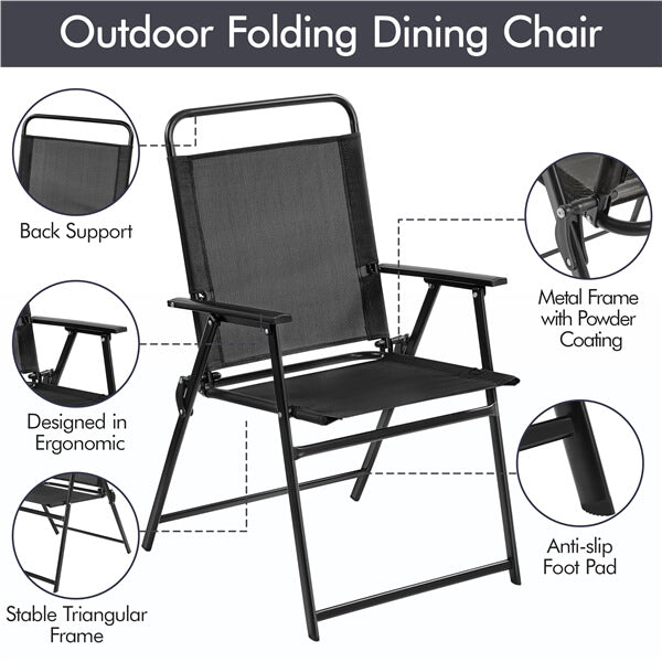 Yaheetech Outdoor Folding Patio Chairs Set of 4