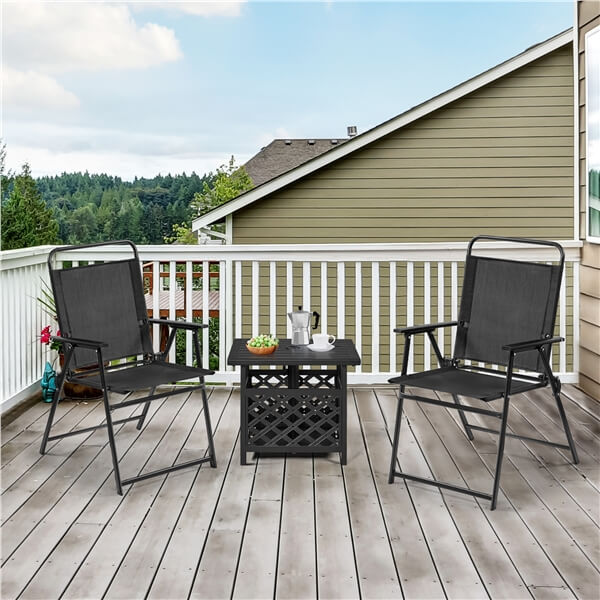Yaheetech Outdoor Folding Patio Chairs Set of 4