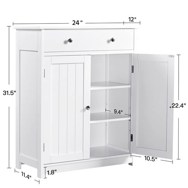Yaheetech Free Standing Bathroom Cabinet