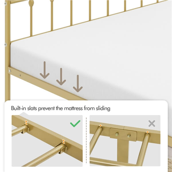 metal bed frame queen platform