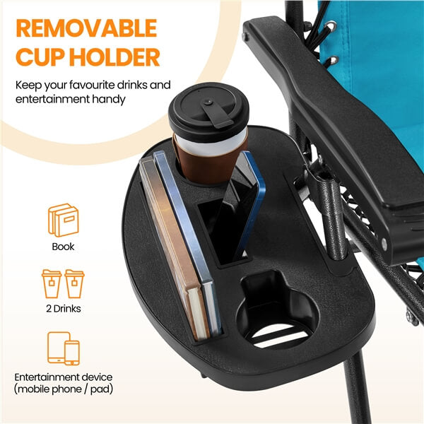 Yaheetech 29in Full Padded Zero Gravity Chair