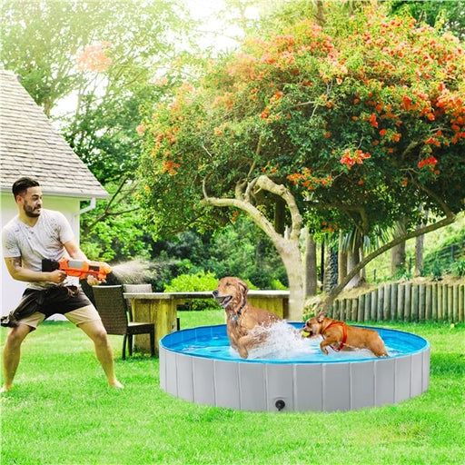 Yaheetech Foldable Hard Plastic Doggie Duck Swimming Pool