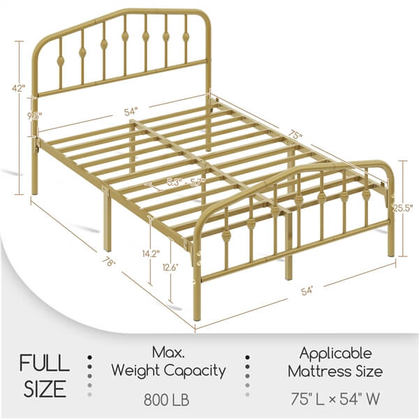 Yaheetech Metal Bed Frame Metal Platform Bed