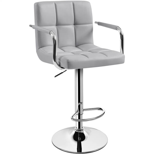 Yaheetech PU Leather Adjustable Swivel Barstools