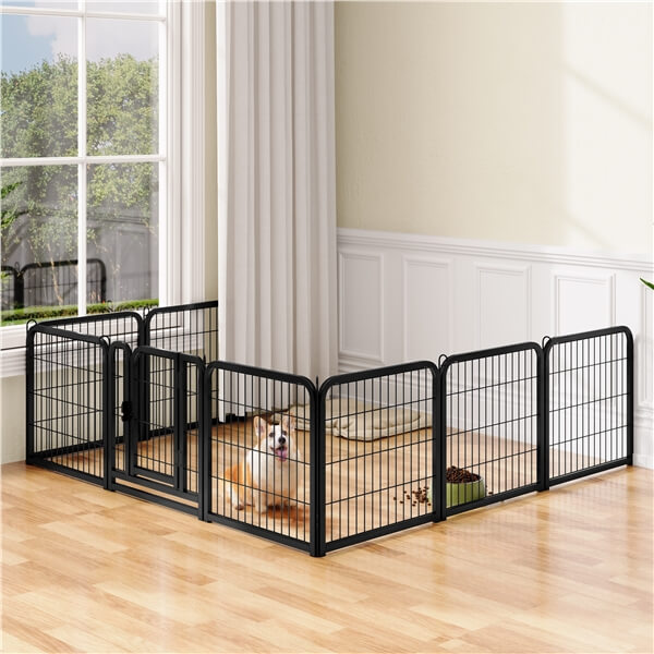 Yaheetech 24 inch 8 Panels Dog Pen Indoor Heavy Duty Puppy Exercise Pen