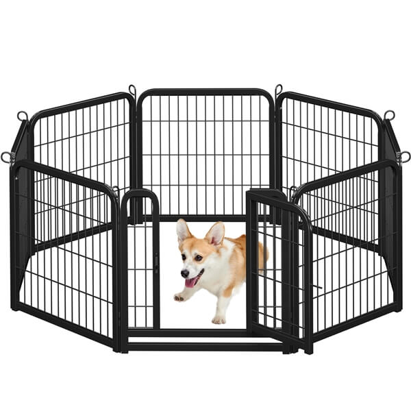 Yaheetech 24 inch 8 Panels Dog Pen Indoor Heavy Duty Puppy Exercise Pen
