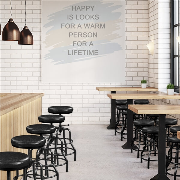 Yaheetech Industrial Bar Stools Vintage Counter Height Adjustable Metal Bar Stool