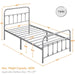 full size metal bed frame with headboard