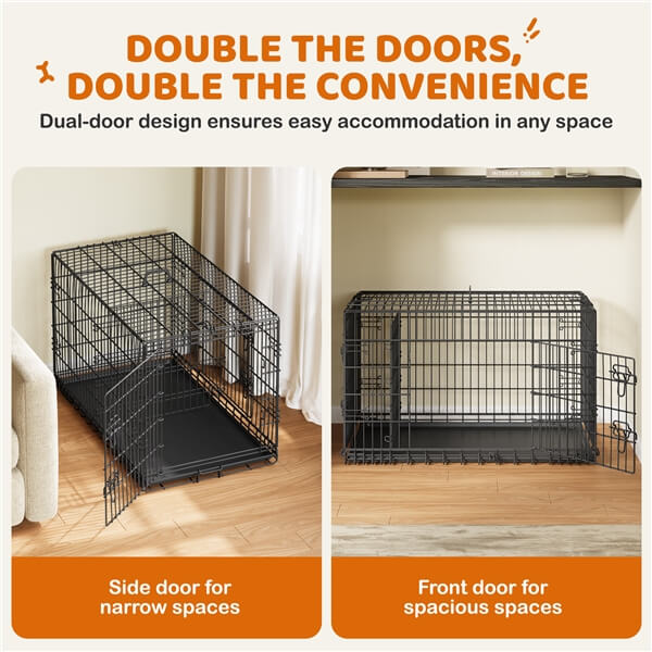 Yaheetech Double Door Dog Crate
