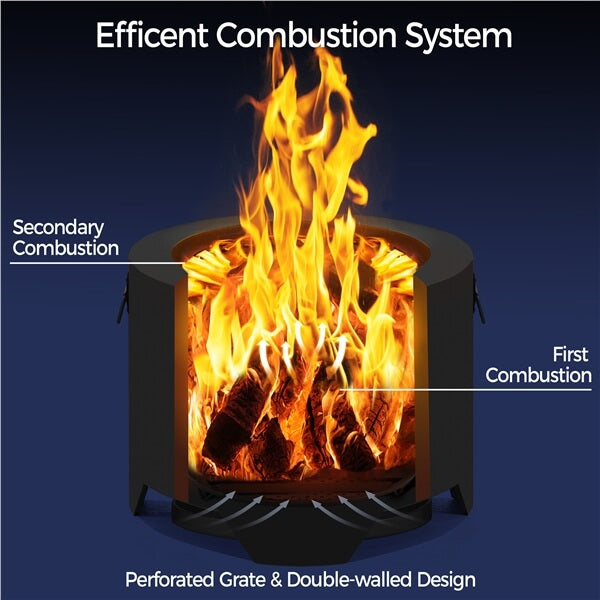 Yaheetech Smokeless Fire Pit for Outdoor Garden Patio Camping