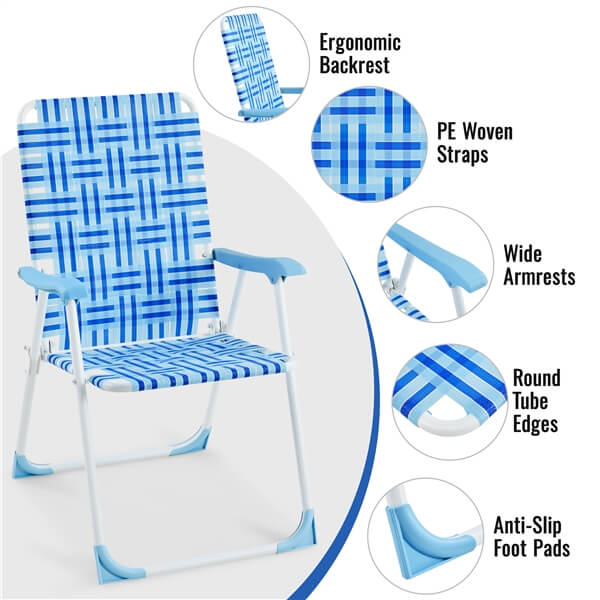 Yaheetech Patio Webbed Lawn Chairs