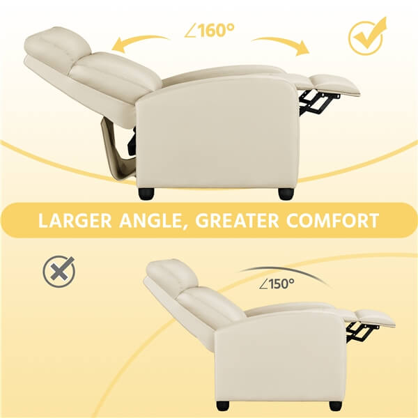Yaheetech PU Leather Reclining Chair