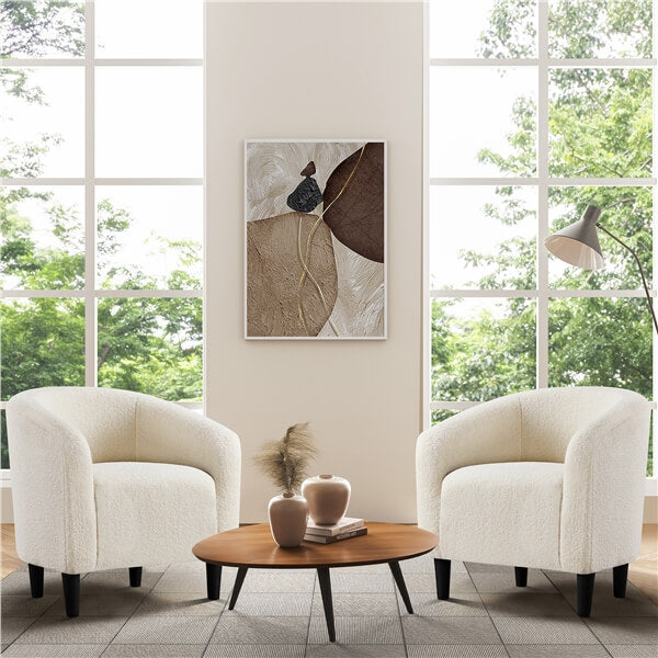 Yaheetech Furry Accent Chairs — - Main Image