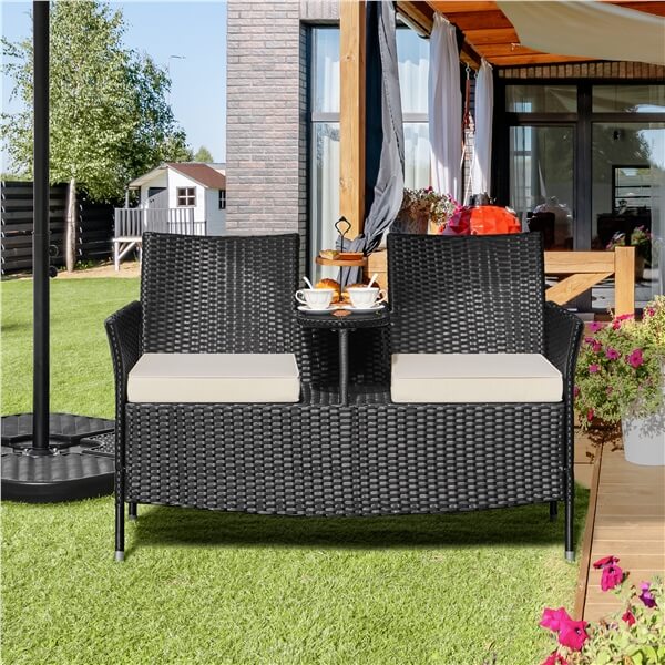 Yaheetech Patio Loveseat