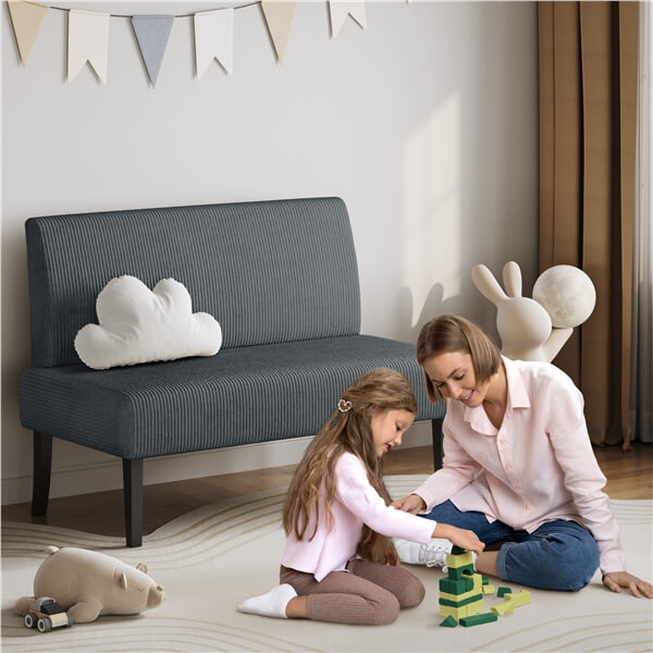 Yaheetech Small Comfy Sofa Mini Loveseat Sofa