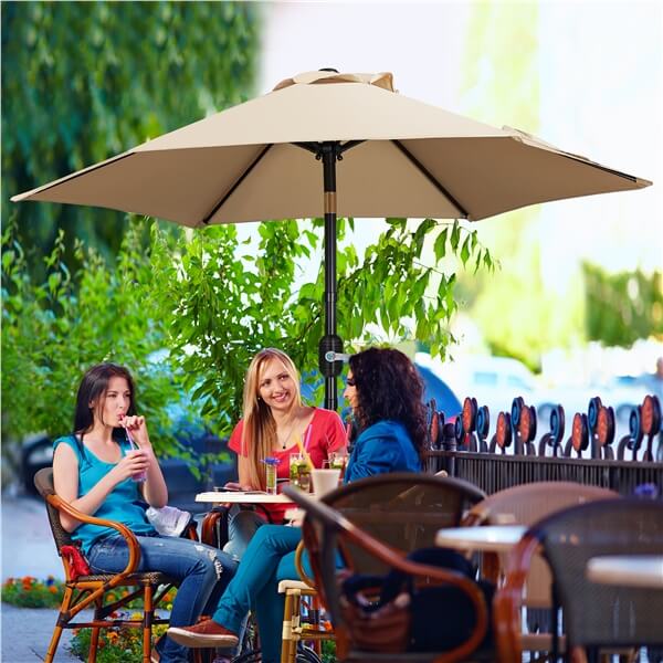 Yaheetech 2PCS 7.5FT Patio Umbrella Market Umbrella