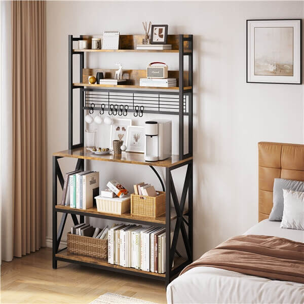 Yaheetech Kitchen Bakers Rack with Power Outlet & LED Lights