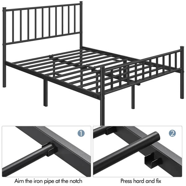 metal bed frame king