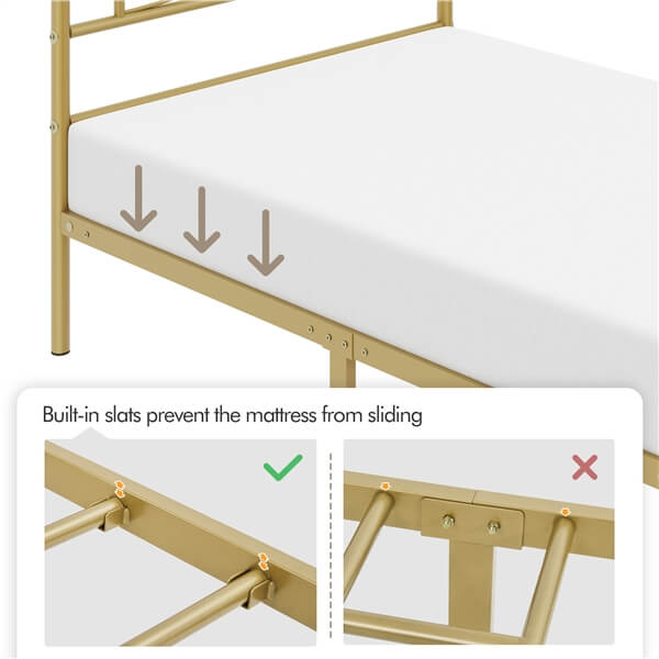 Yaheetech Twin Metal Bed Frame