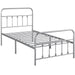 full metal bed frame with headboard