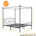 canopy bed wrought iron