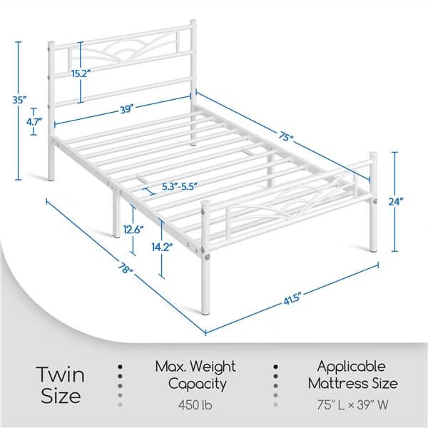 Yaheetech Bed Frames Metal Platform Bed