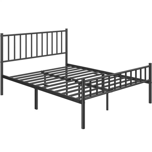 black frame metal bed