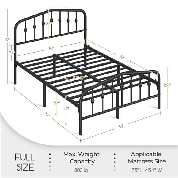Yaheetech Metal Bed Frame Metal Platform Bed