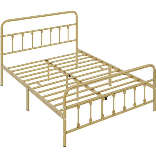 metal bed frame and headboard
