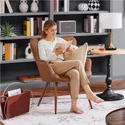 mid century modern tufted chair