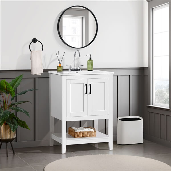 Yaheetech 24" Modern Bathroom Vanity with Sink