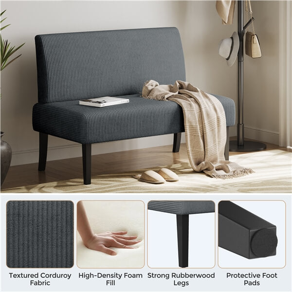 Yaheetech Small Comfy Sofa Mini Loveseat Sofa