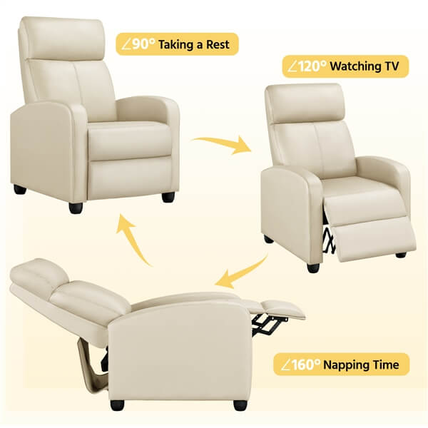 Yaheetech PU Leather Reclining Chair