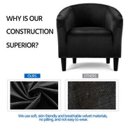 velvet barrel swivel chair