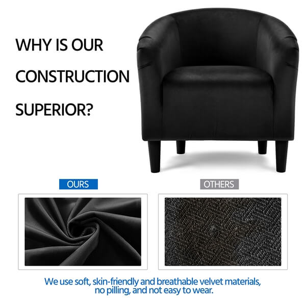 velvet barrel swivel chair