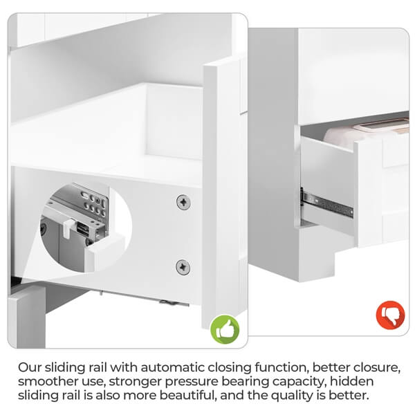 Yaheetech 24.5" Modern Bathroom Vanity with Ceramic Basin